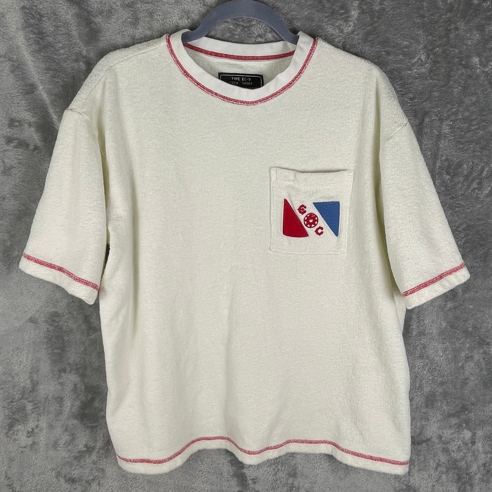 Tombolo Explorers Club Type EC-9 Shirt Mens L White Excellent Terry Cloth Pocket